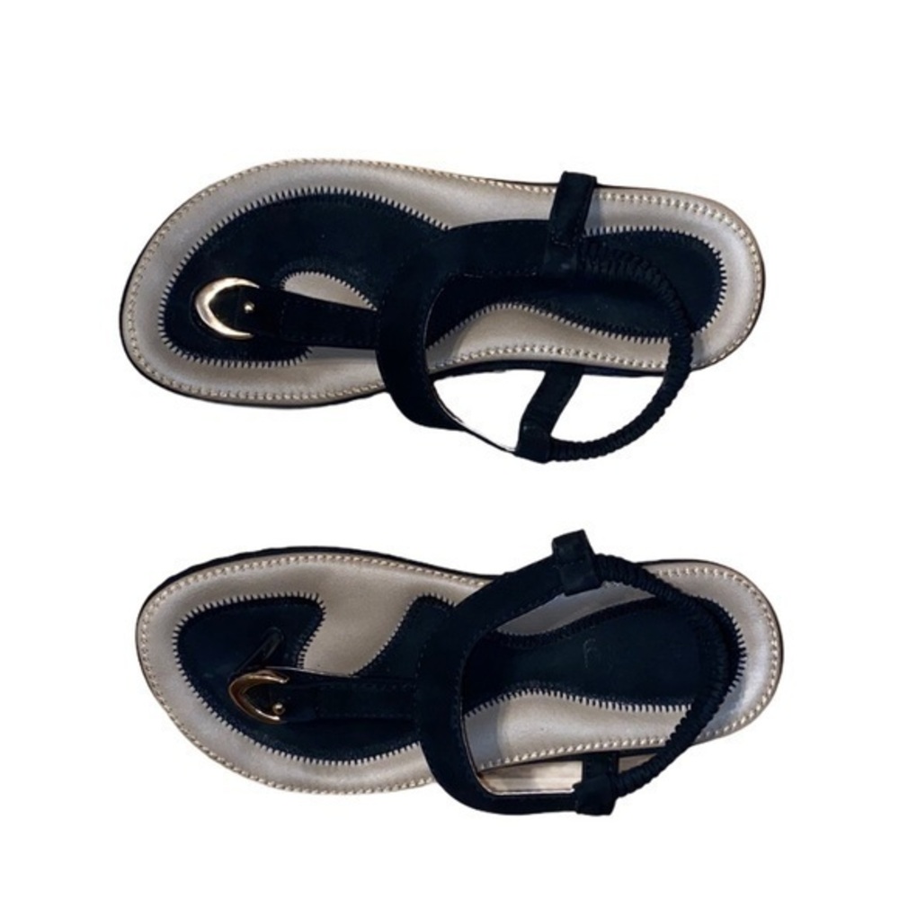 Socofy sandals elastic ankle straps,black/tan, EUR size 36